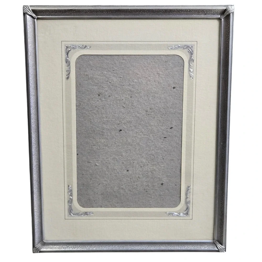 Etched‎ Silver Tone Metal Picture Frame 8x10 Silver Floral Scrollwork